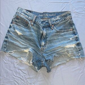 Rare pocket American Eagle Outfitters Light Blue Distressed Jean Shorts 00